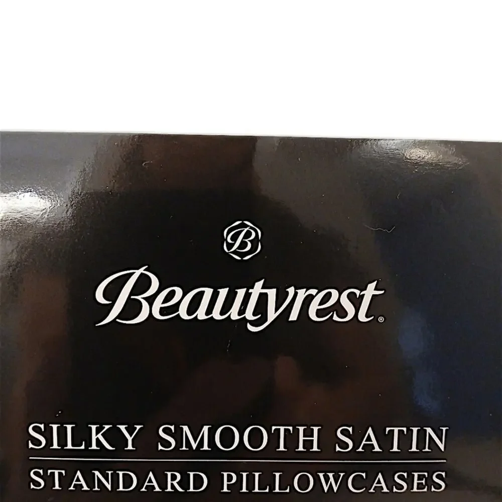 2 Pc Beautyrest STANDARD Satin Pillowcases Pastel MAUVE Silky Therapy Hair Skin